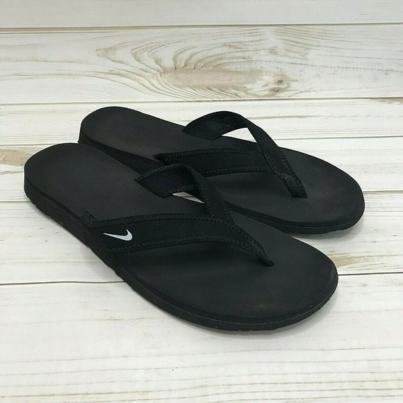 nike black flip flops womens